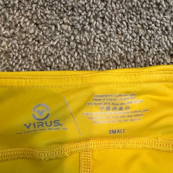 Virus Yellow Compression Shorts - Picture 3 of 4